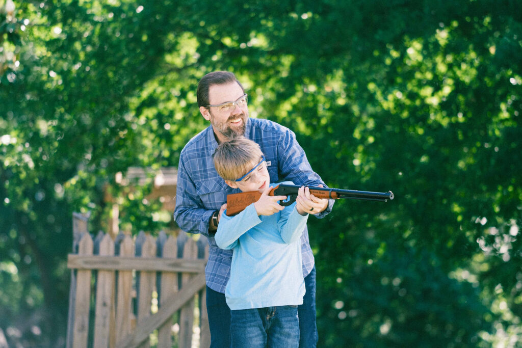 Father and Son shoot Daisy Legacy BB Gun in a bonding moment